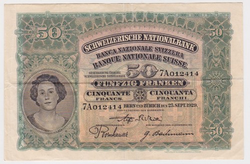 Banconota franchi svizzera - 50,