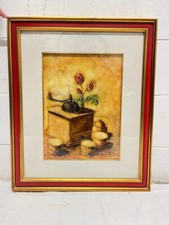 QUADRO ARTISTA ROLANDO PANDOLFI ANNI 70 ORIGINALE 51X61 NATURA MORTA