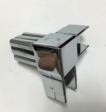 Giunto quadro 3 V cromato mm 25 scaffali arredo fai da te casa bricolage negozio