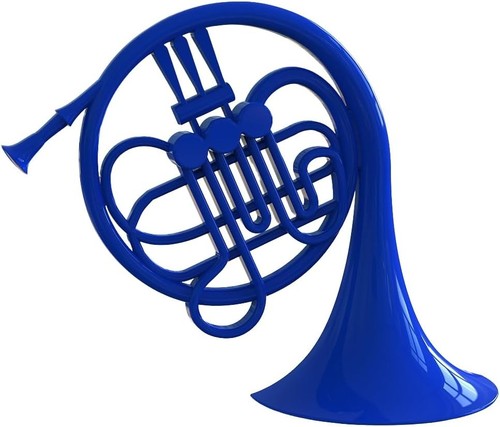 Corno francese blu pollici - corno,