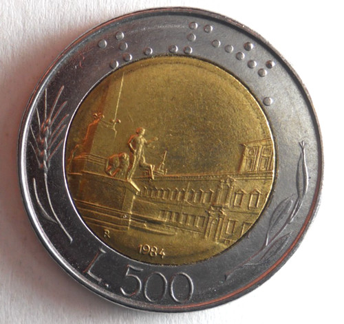 Italia 500 lire 1984 moneta - italia,