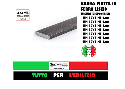 Barra ferro piatto - ferro, liscio