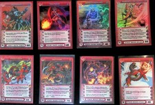 Lotto 8 carte caotiche Underworld super rare/lettera oro rare TCG CCG (*)