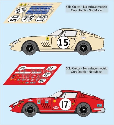 Decals ferrari 275 gtb - 275, mans