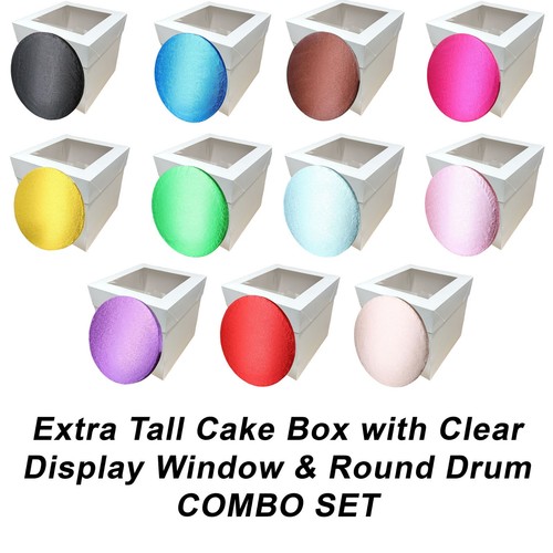 Tall white cake box - tall,