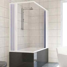 Box Doccia per Vasca Galassia in PVC 2 Lati Apertura Scorrevole Angolare a Soffi