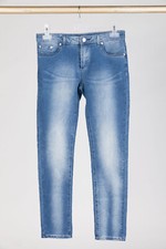 Jeans da ragazzo, blu stone washed, marca To Spin, taglia 14 anni, nuovi.