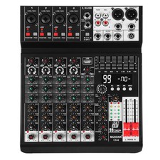 Mixer Audio 6 Canali Sound Mixer Console, Mixer Musicale Professionale DJ...