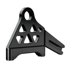 Reclined, rear brake caliper
