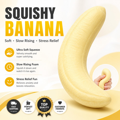 Banana squishy fidget - banana,