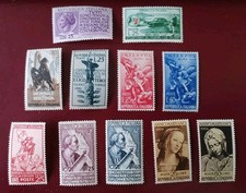 FRANCOBOLLI ITALIA MNH 1954 LOTTO 8 SERIE COMPLETE