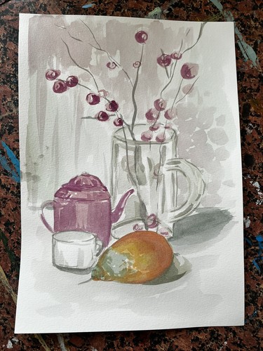 Composizione bruna dipinto - -,