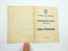 VECCHIA TESSERA REGNO ITALIA