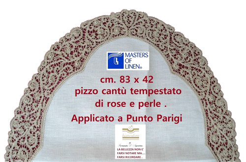 Centro ovale lino pizzo cantù