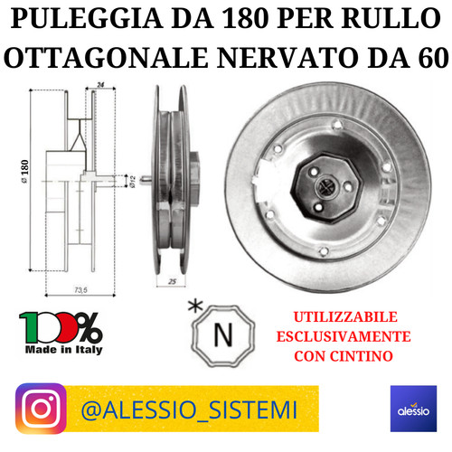 Puleggia per cintino con - per,