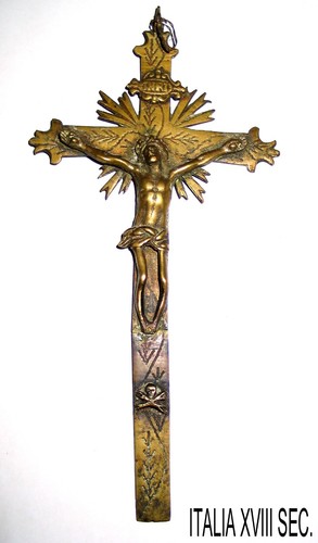 Crocefisso antico xviii italia - crocefisso,