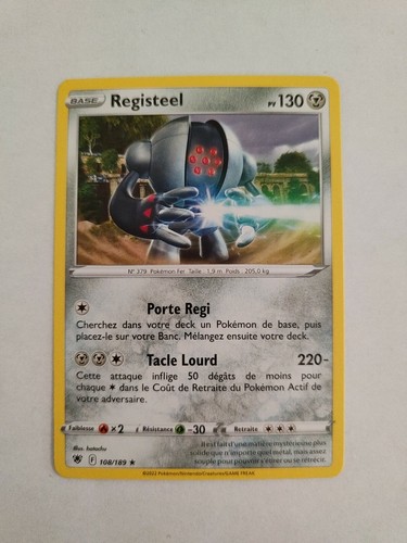 Carte pokemon registeel - carte,