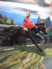 Corazziere England con Tromba a cavallo Britains Soldatini 1:32 Vintage!