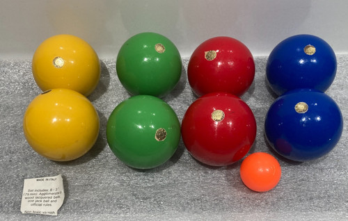 Set palline bocce - in, legno