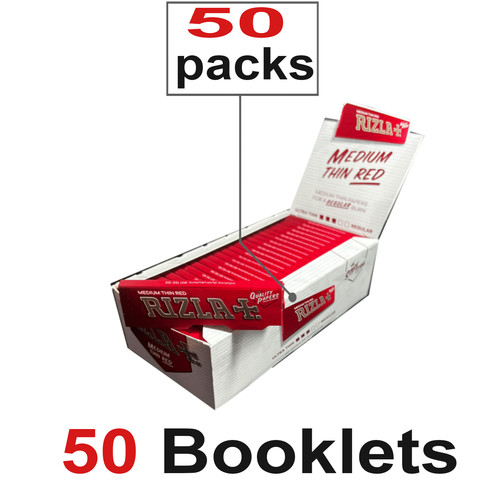 Cartine rizla rosse corte - cartine, 50