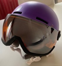 Salomon Grom Visor Casco Sci Snowboard con Visiera da Bambini, Tg. S (49-53 cm)