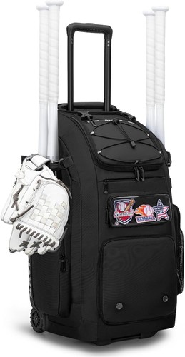80l rolling baseball bag holds - rolling,