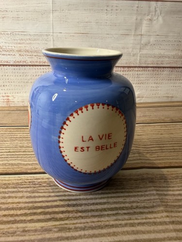 Vaso ceramica blu vie - vaso,