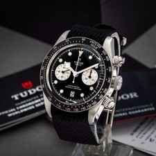 tudor black bay chrono automatic watch full set chronograph black dial 79360n
