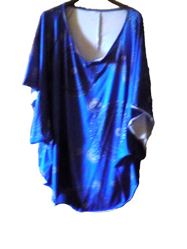 Blusa camicione blu reale - camicione,