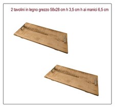 2 vassoi legno grezzo minimale