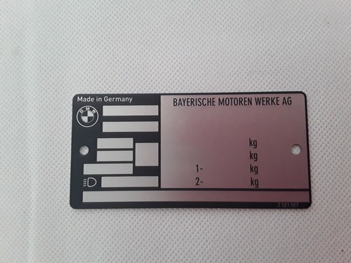 Targa bmw e21 alluminio dal - targa,
