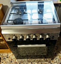 Cucina a Gas 4 Fuochi con Forno a Gas  Inox Glem Gas
