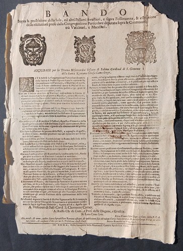 Stampa antica documento bando