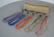 5 vecchi appendiabiti da viaggio pieghevoli pantaloni ferretto in tasca in te...