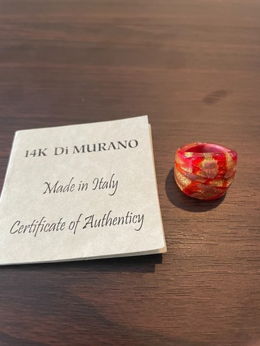 Anello vetro murano - di,