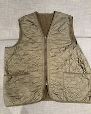 Barbour Imbottitura Polarquilt Gilet Uomo Pile Con Zip Foderato Verde XXL