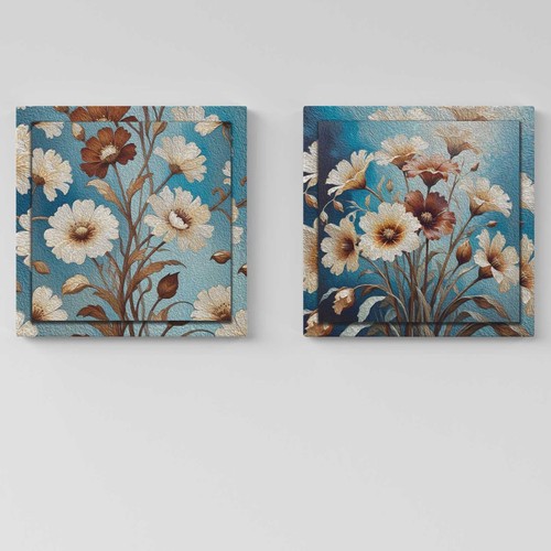 Quadri tela con fiori - con,