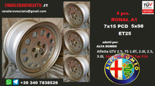 4 Cerchi lega Alfa Romeo Ronal A1 7x15 5x98 155 164 Alfetta GTV6 wheels felgen