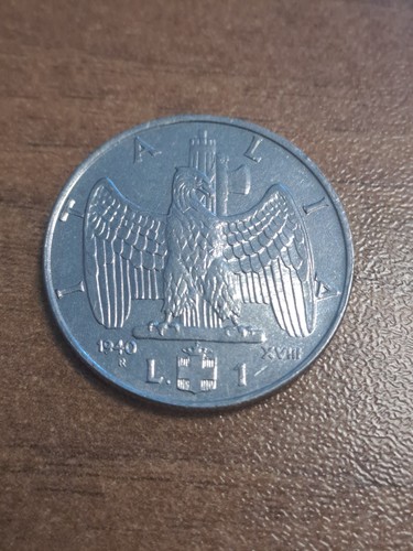 Moneta una lira 1940 - una,