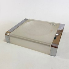 Ingrobagno Porta Sapone Rotolo Accessori Bagno Classico Argento Trasparente