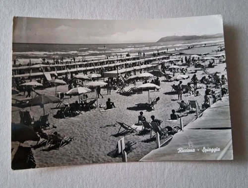 Cartolina riccione spiaggia - cartolina,