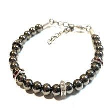 Bracciale nero da uomo con