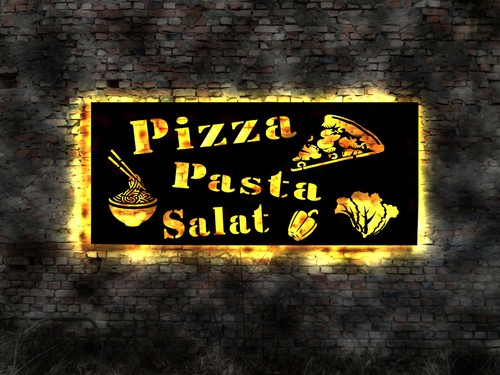 Insegna luminosa pizza pasta