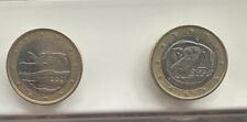 ⭐️??Lotto 2 Monete Da 1€ Circolate- Finlandia 2001+??1€ Grecia 2002 ⭐️