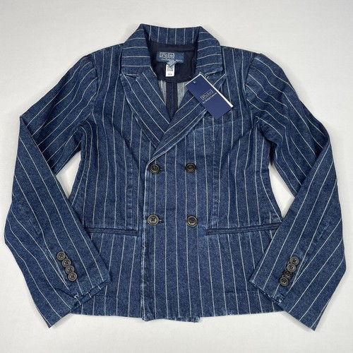 Blazer denim gessato polo - denim,