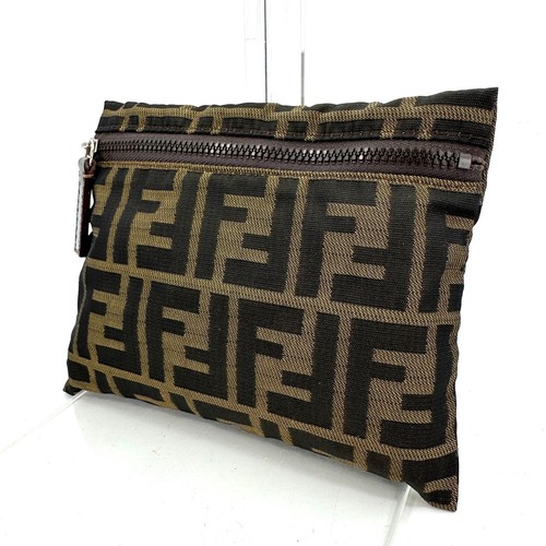 Fendi zucca pouch nylon - nylon, tela