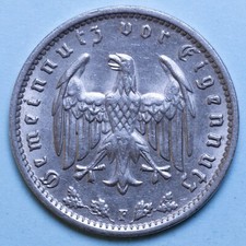 GERMANIA MARCO 1936 F SPL NICHEL NICKEL COIN COLLEZIONE NUMISMATICA