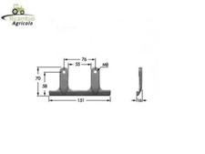 Guidalama inferiore per barra