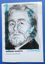 Autografo del cantante lirico