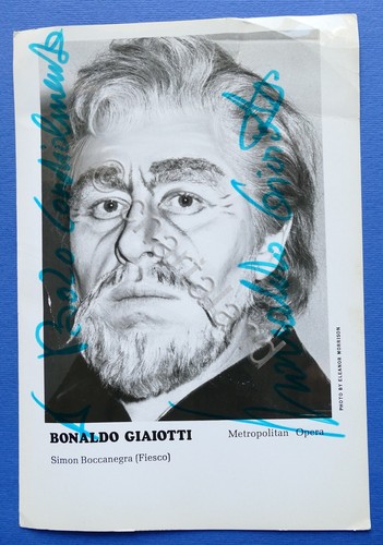 Autografo del cantante lirico